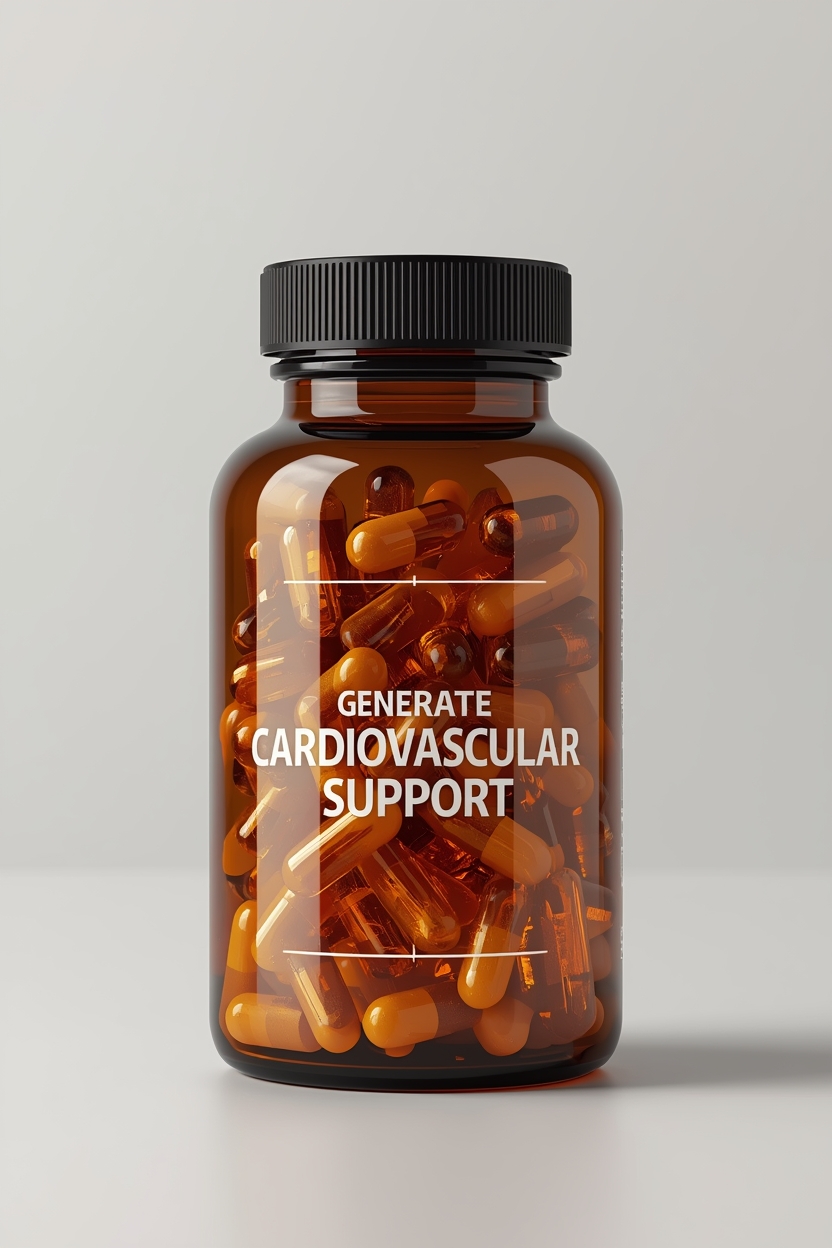 Herzkreislauf-Unterstützung Kapseln in Braunglasflasche